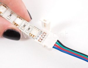 Conexión de conector RGB con tira LED